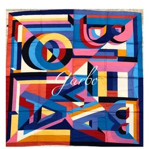 LETTERS SCARF by designer Garbo.100%silk.